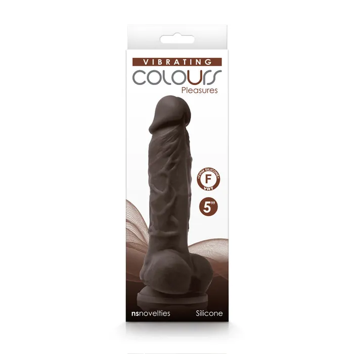 Dildos | Colours Pleasures Vibrating 5 Dildo Dark Brown Dildos | Colours Pleasures Vibrating 5 Dildo Dark Brown