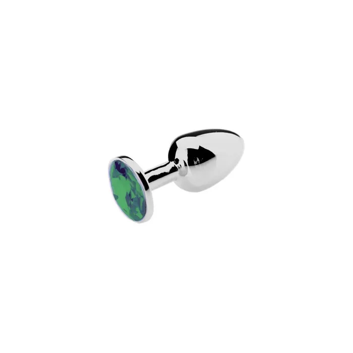 Buttplug Aluminium Met Groen Sierkristal Kiotos Vibrators