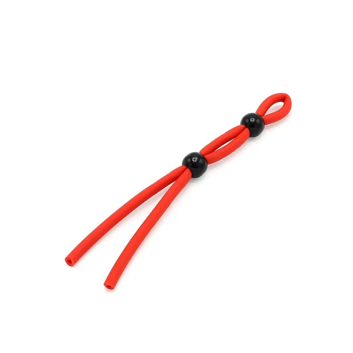 Kiotos Dildos | Kiotos - Siliconen Cockring Koordje The Double Strangler - Rood