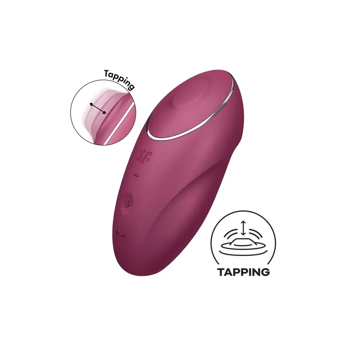 Satisfyer Vibrators | Massaggiatore Satisfyer Tap & Climax Rosso Satisfyer Vibrators | Massaggiatore Satisfyer Tap & Climax Rosso