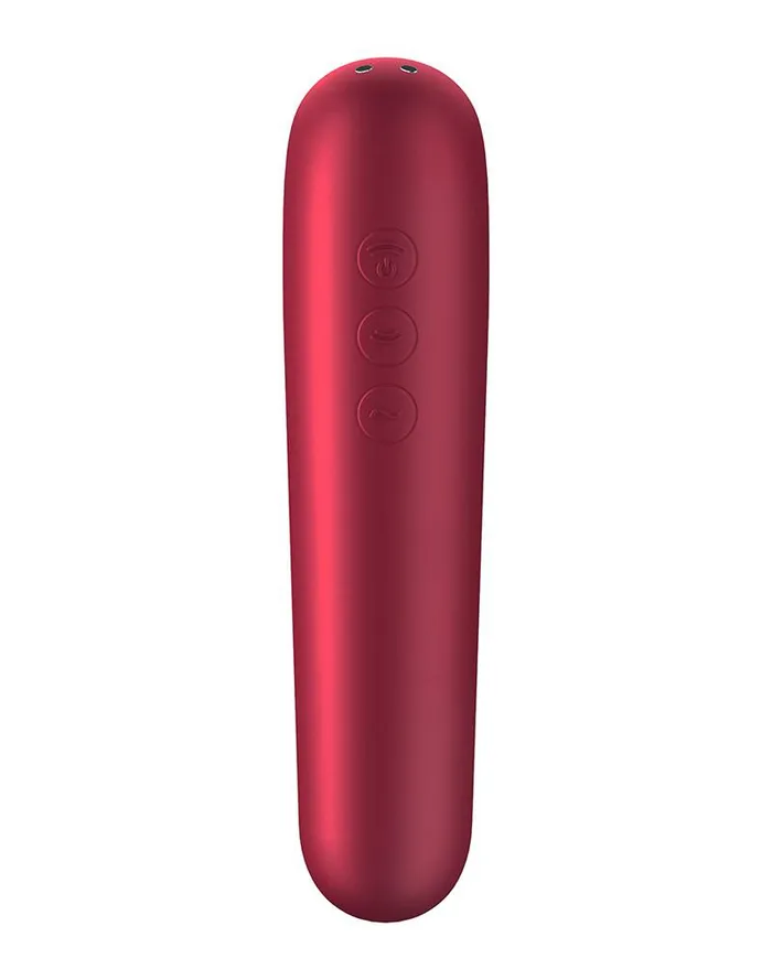 Vibrators | Satisfyer Satisfyer - Dual Love - Vibrerende Luchtdruk Vibrator - Met Bluetooth En App Control - Rood