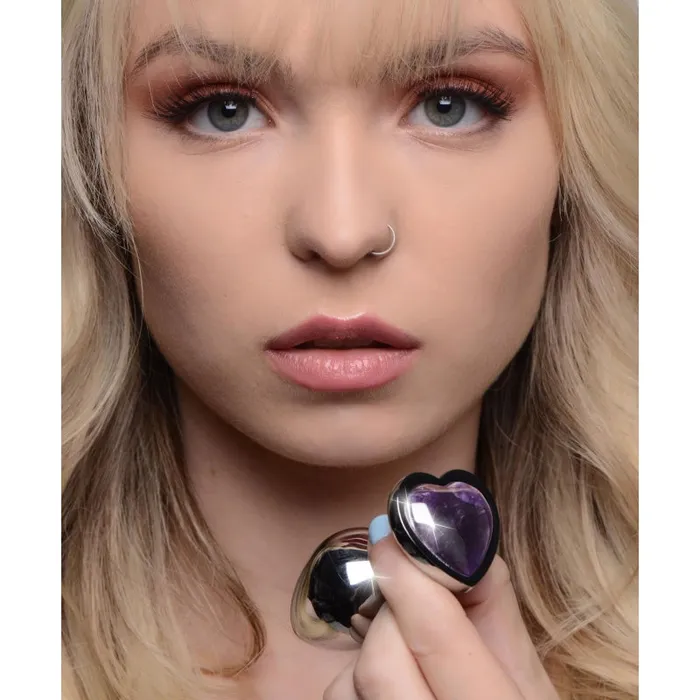 Amethyst Heart Anal Plug - Medium | Xr Brands Booty Sparks Male Sex Toys Amethyst Heart Anal Plug - Medium | Xr Brands Booty Sparks Male Sex Toys