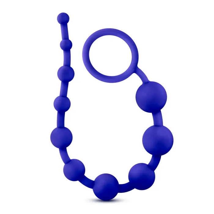 Anal Luxe Silicone 10 Beads Indigo Blush
