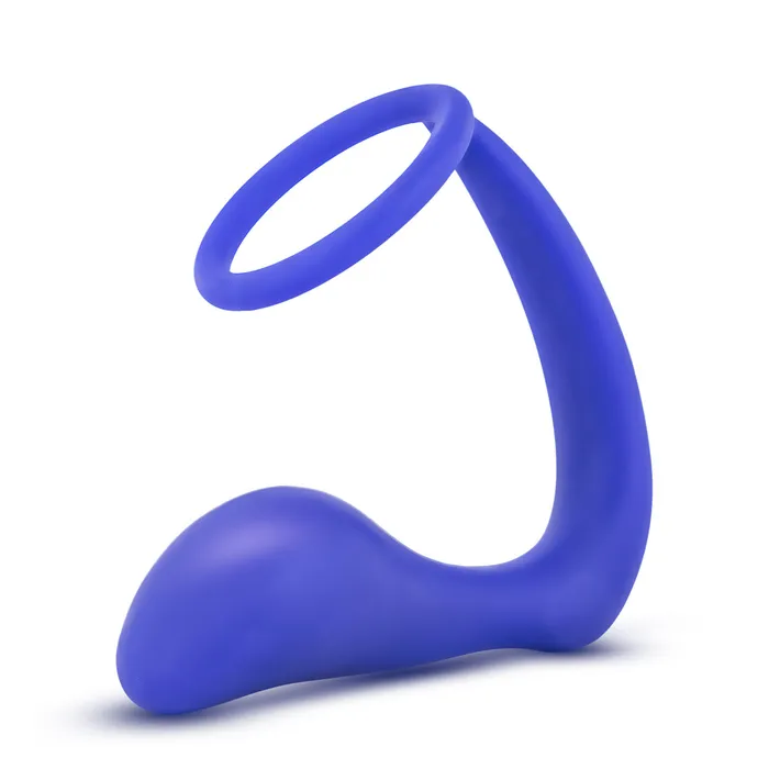 Blush Novelties Male Sex Toys Performance Cock Ring Plug Indigo