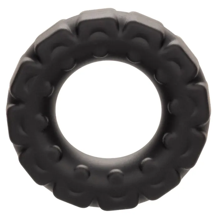 Calexotics Male Sex Toys Alpha Liquid Silicone Prolong Tread Ring Black