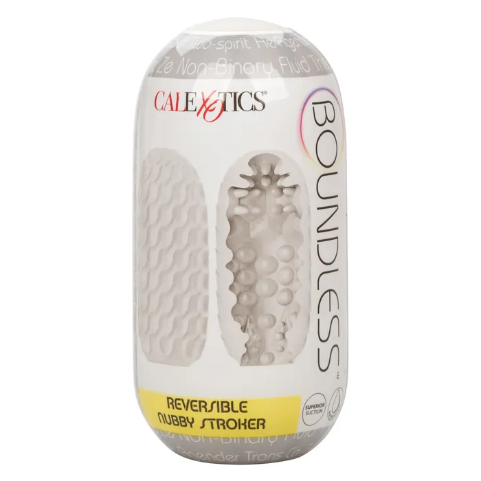 CalExotics Male Sex Toys | Boundless Reversible Nubby Stroker - Clear