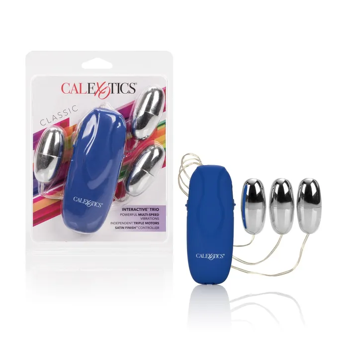 CalExotics Male Sex Toys | InterActive Power Pack With Triple Vibrating Bullets Silver CalExotics Male Sex Toys | InterActive Power Pack With Triple Vibrating Bullets Silver