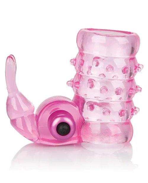 CalExotics Vibrators | Basic Essentials Stretchy Vibrating Bunny Enhancer - Pink