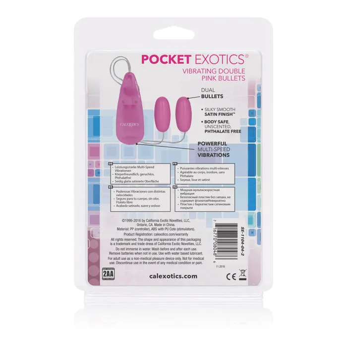 CalExotics Vibrators | Pocket Exotics Vibrating Double Pink Passion Bullets - Pink CalExotics Vibrators | Pocket Exotics Vibrating Double Pink Passion Bullets - Pink