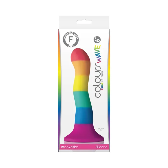 Colours - Wave - Pride Edition - 6 Inch Dildo - Rainbow | NS Novelties Dildos