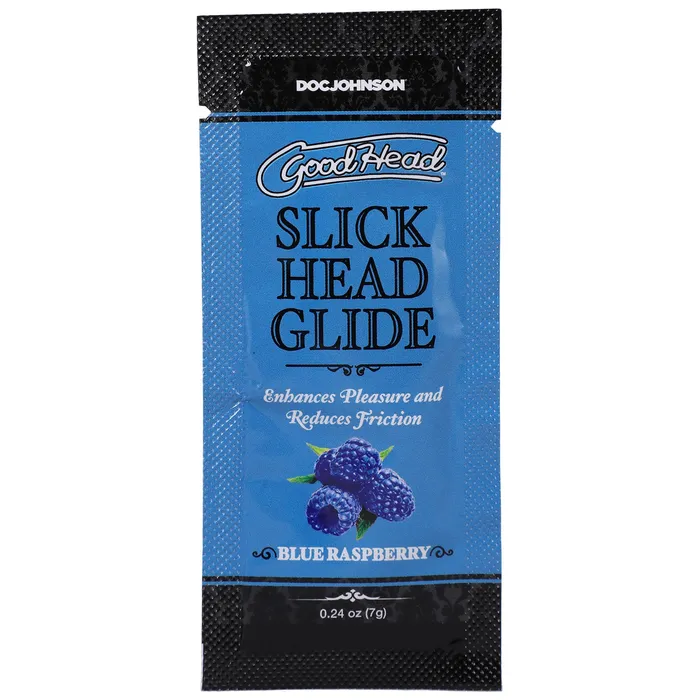 Doc Johnson Vibrators Goodhead Slick Head Glide Blue Raspberry 024 Oz