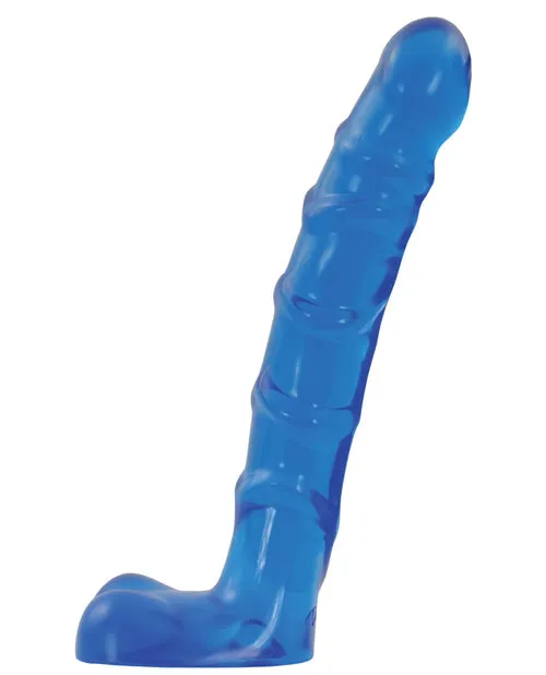 Doc Johnson Vibrators | Raging Hard Ons Slimline Ballsy - Blue Jelly