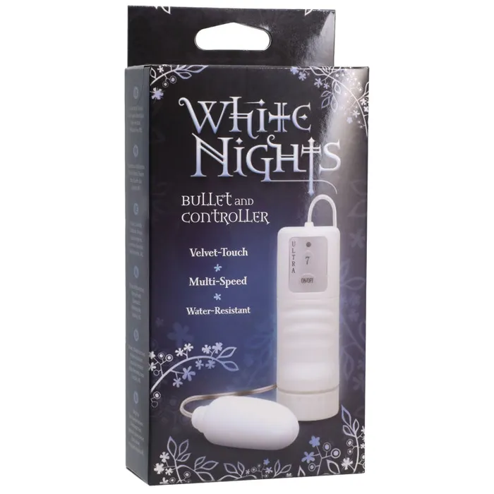 Doc Johnson Vibrators | White Nights Bullet and Controller - White Doc Johnson Vibrators | White Nights Bullet and Controller - White