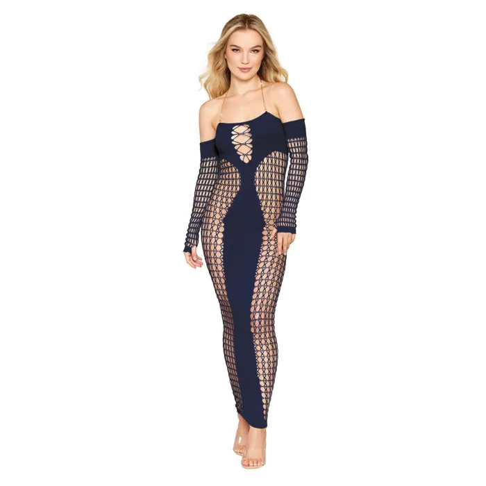 Dreamgirl Bodystocking Gown - One Size - Denim | Bodystockings & Playsuits Dreamgirl Bodystocking Gown - One Size - Denim | Bodystockings & Playsuits