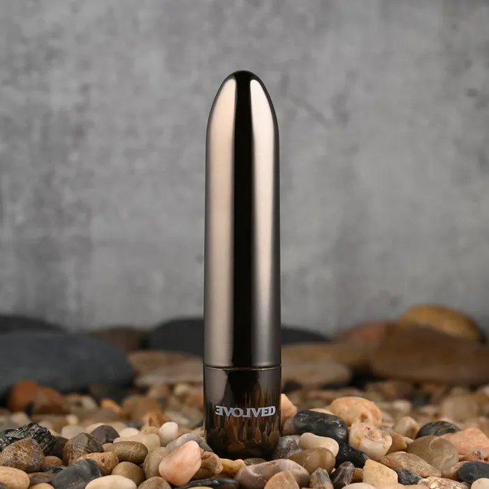 Evolved Vibrators | Evolved REAL SIMPLE - Black Chrome 10 cm USB Rechargeable Bullet Evolved Vibrators | Evolved REAL SIMPLE - Black Chrome 10 cm USB Rechargeable Bullet
