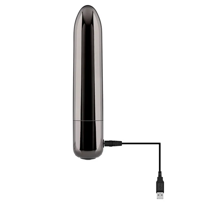 Evolved Vibrators | Evolved REAL SIMPLE - Black Chrome 10 cm USB Rechargeable Bullet Evolved Vibrators | Evolved REAL SIMPLE - Black Chrome 10 cm USB Rechargeable Bullet