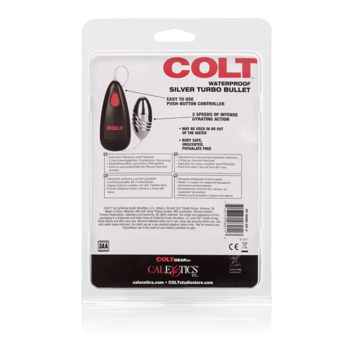 Female Sex Toys | CalExotics Colt Waterproof Silver Turbo Bullet Female Sex Toys | CalExotics Colt Waterproof Silver Turbo Bullet