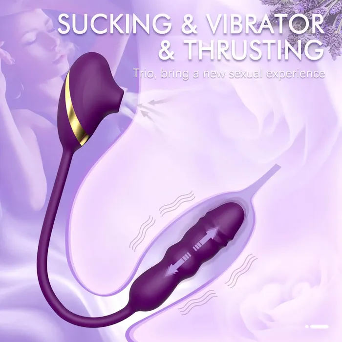 Female Sex Toys | Playfulsextoy Una - Sucking G-Spot Vibrator with Thrusting Dildo Plug