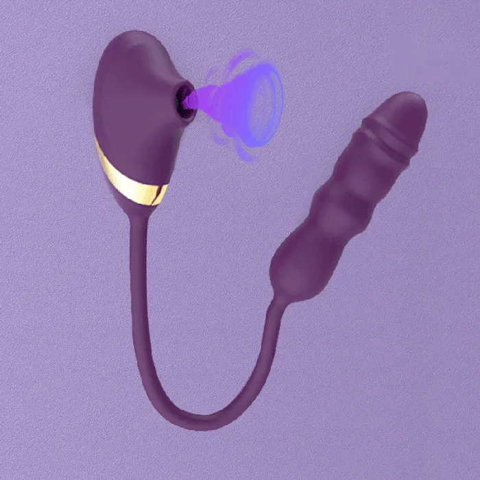Female Sex Toys | Playfulsextoy Una - Sucking G-Spot Vibrator with Thrusting Dildo Plug