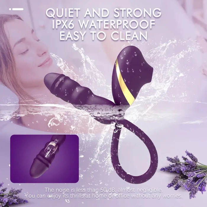 Female Sex Toys | Playfulsextoy Una - Sucking G-Spot Vibrator with Thrusting Dildo Plug