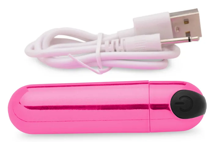 Female Sex Toys | XR Brands Compact Companion 10x Rechargeable Vibrating Metallic Bullet