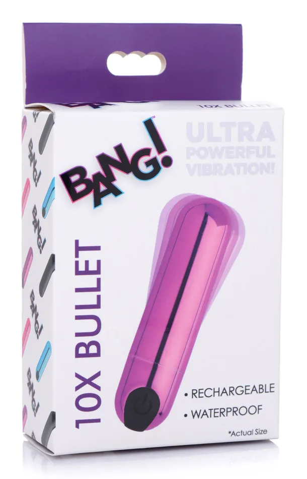 Female Sex Toys | XR Brands Compact Companion 10x Rechargeable Vibrating Metallic Bullet