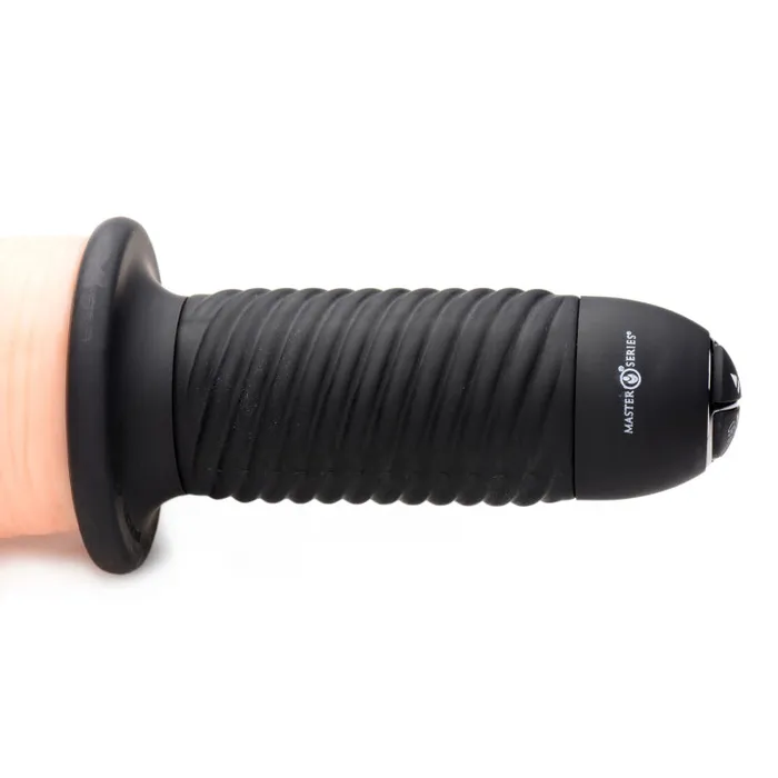 Female Sex Toys | XR Brands Master Series Onslaught 13 Mode XXL Vibrating Giant Dildo Thruster - Flesh