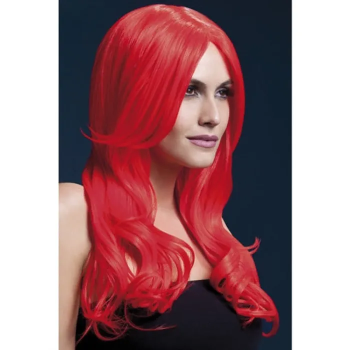 Fever Lingerie Khloe Wig Neon Red Vibrators