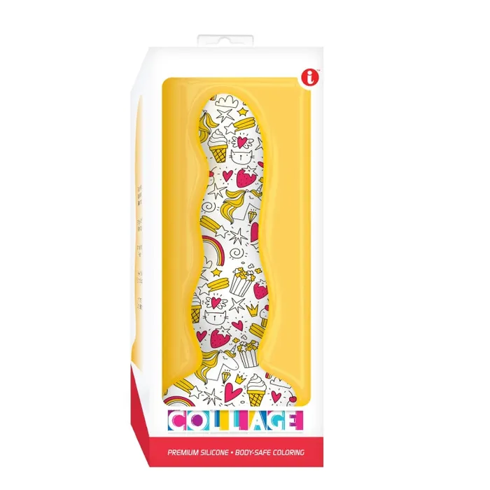 Icon Brands Dildos | Collage - Cupcake and Unicorns - Curvy Silicone Dildo Icon Brands Dildos | Collage - Cupcake and Unicorns - Curvy Silicone Dildo