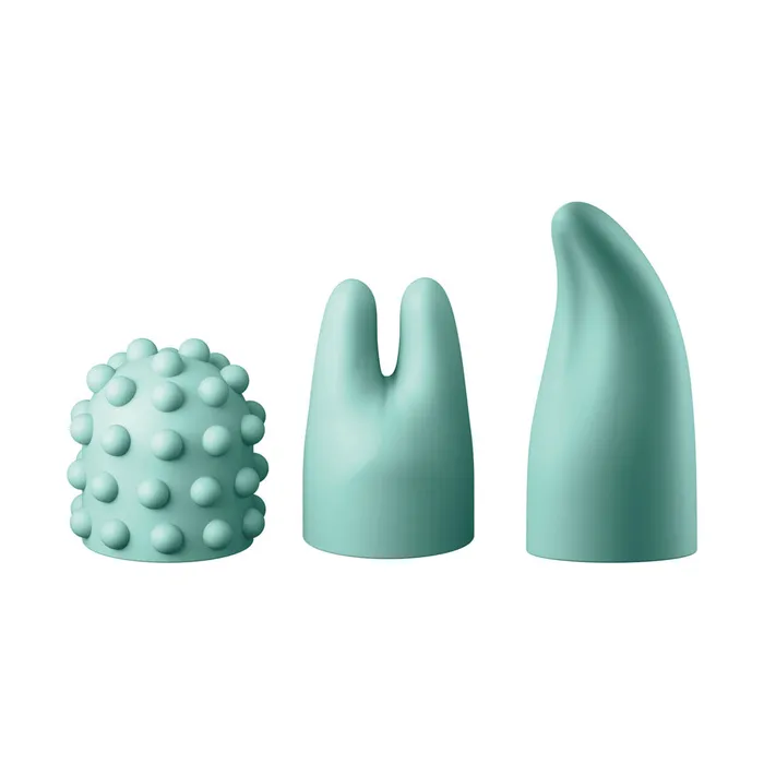 JimmyJane Vibrators | JimmyJane Canna - Teal 21.8 cm Massage Wand with 3 Interchangeable Heads JimmyJane Vibrators | JimmyJane Canna - Teal 21.8 cm Massage Wand with 3 Interchangeable Heads