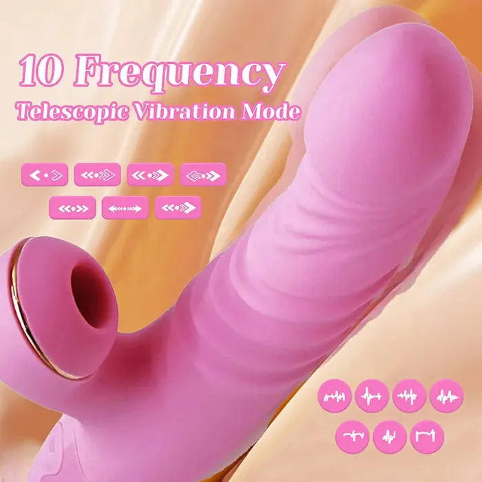Lovetoyshub Vibrators | 3 In 1 Telescopic & Vibration Sucking Thrusting Vibrator