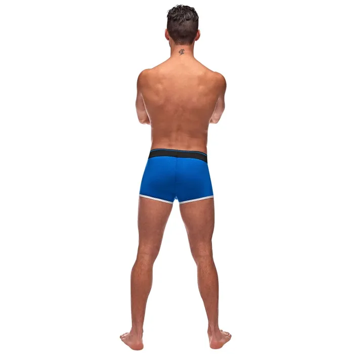Male Power Anal | Retro Sport Panel Short - Medium - Blue/ Black
