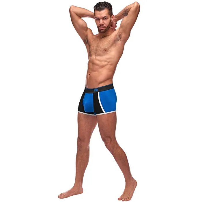 Male Power Anal | Retro Sport Panel Short - Medium - Blue/ Black