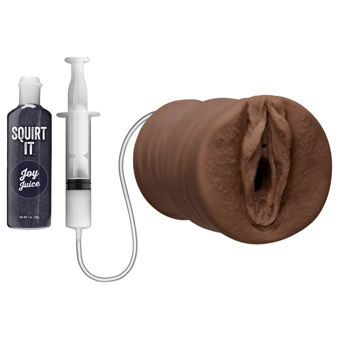 Male Sex Toys Doc Johnson Squirt It Squirting Pussy Stroker With Joy Juice Chocolate Male Sex Toys Doc Johnson Squirt It Squirting Pussy Stroker With Joy Juice Chocolate