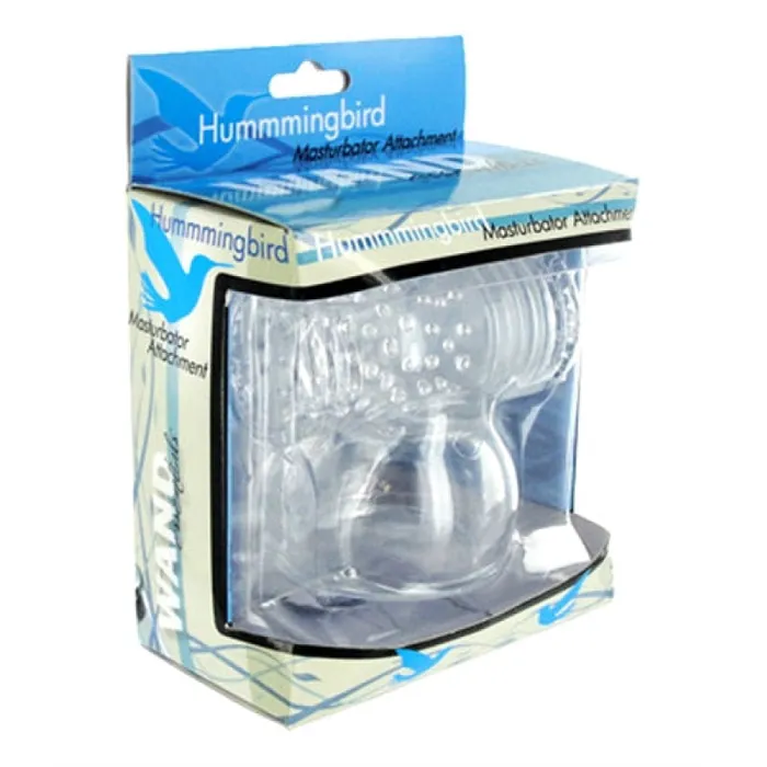 Male Sex Toys XR Brands Wand Essentials Hummmingbird Masturbator Attachment Clear
