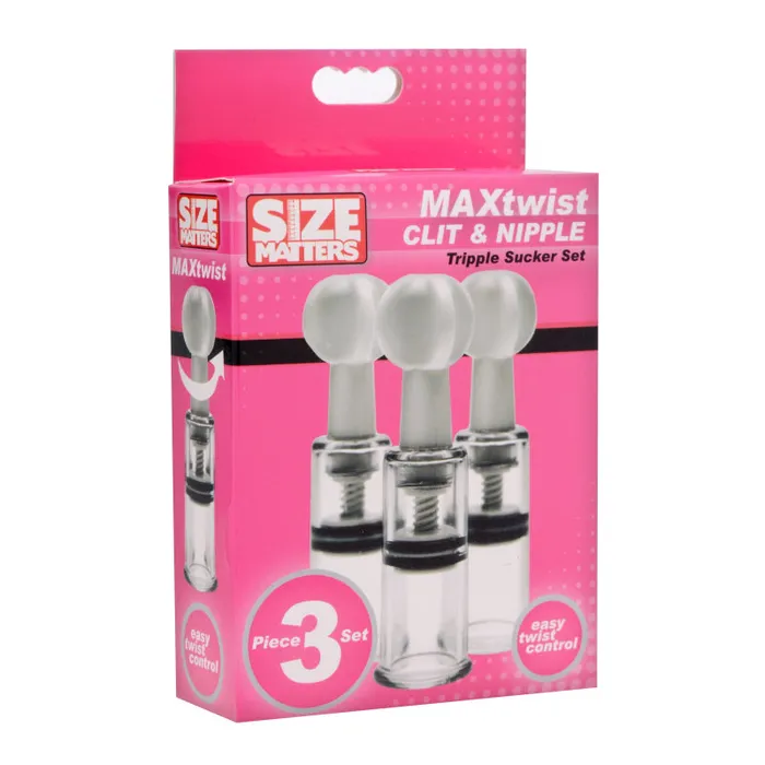 Max Twist Clit and Nipple Triple Sucker Set | XR Brands Size Matters Vibrators Max Twist Clit and Nipple Triple Sucker Set | XR Brands Size Matters Vibrators
