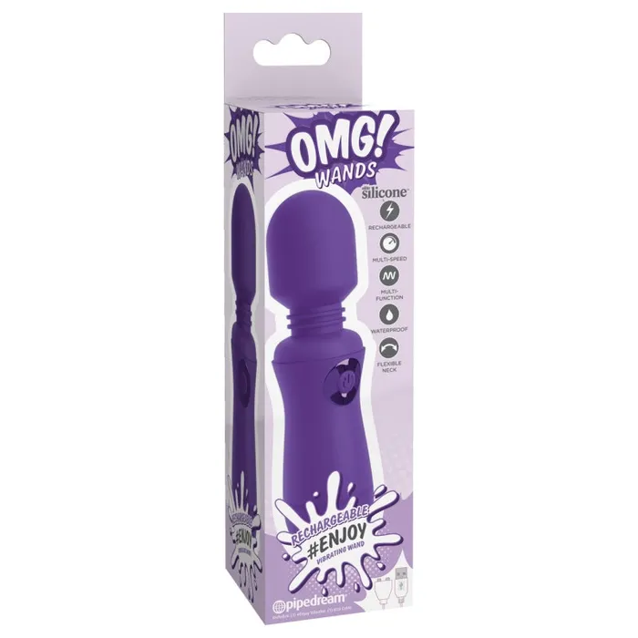Omg! Wands Enjoy Rechargeable Vibrating Wand - Purple | Pipedream Vibrators Omg! Wands Enjoy Rechargeable Vibrating Wand - Purple | Pipedream Vibrators