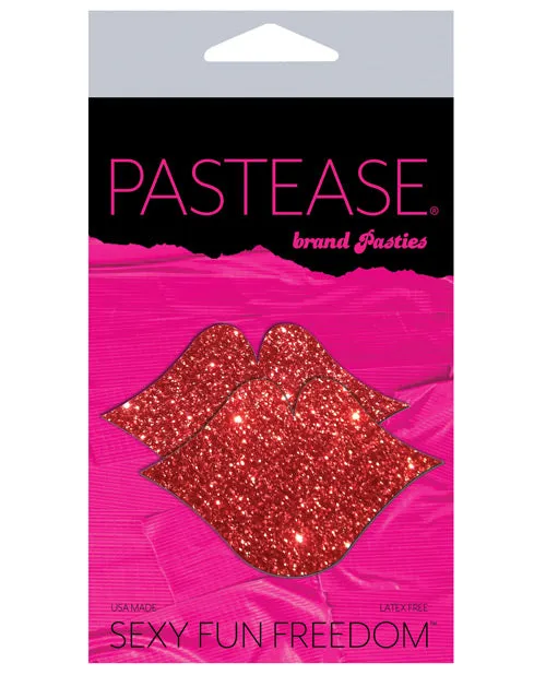 Pastease Vibrators Pastease Glitter Lips Red Os