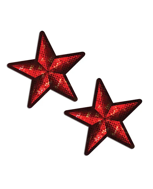 Pastease Vibrators | Pastease Premium Diamond Thom Disco Nautical Star - Red O/s