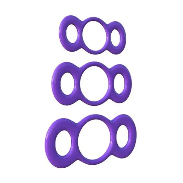 Pipedream Vibrators Fantasy CRingz 3Ringz Quick Release Trainer Purple