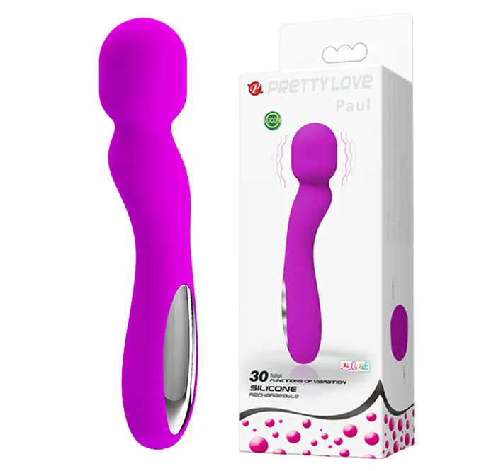 Pretty Love Vibrators Pretty Love Paul USB Rechargeable Wand Fuchsia