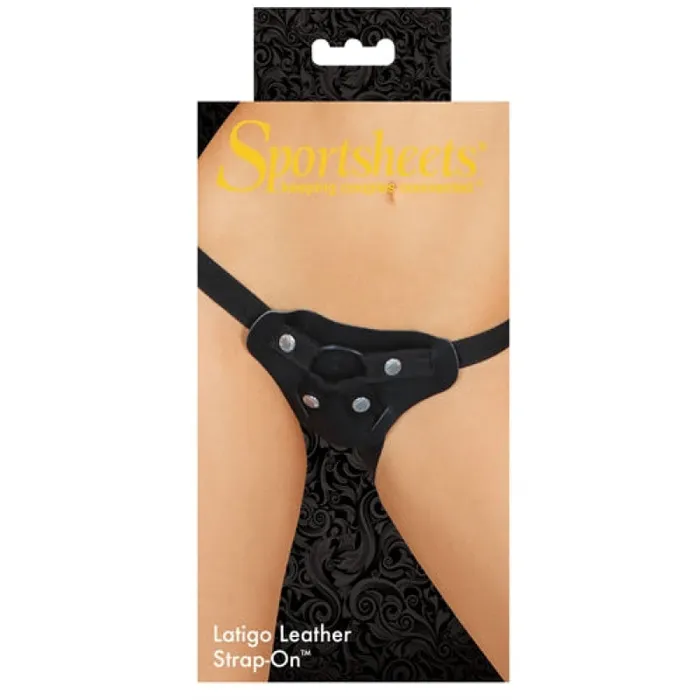 Sportsheets Female Sex Toys | Latigo Leather Strap on - Black Sportsheets Female Sex Toys | Latigo Leather Strap on - Black