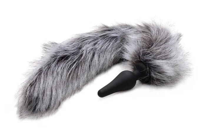 Tailz Grey Wolf Tail & Ears Set | XR Brands Anal
