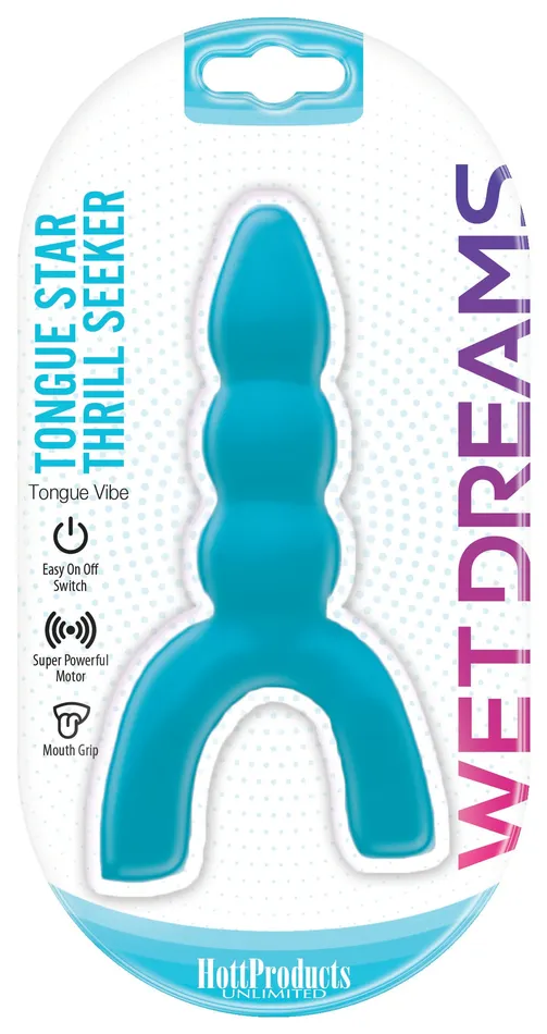 Tongue Star Thrill Seaker Tongue Vibe Blue Hott Products Vibrators