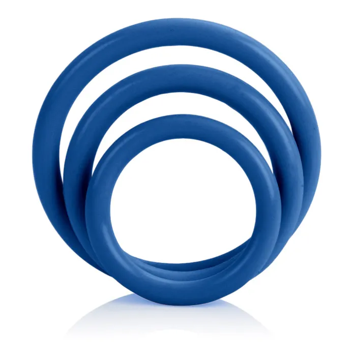 Tri-Rings - Blue | CalExotics Vibrators Tri-Rings - Blue | CalExotics Vibrators