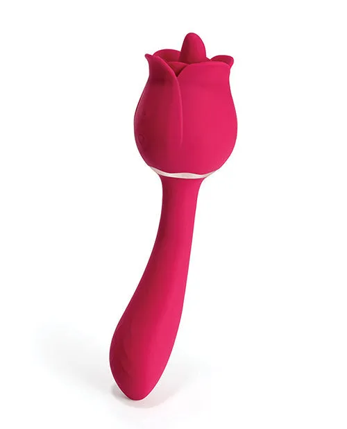 Uc Global Trade INChoney Play B Vibrators Rhea Clit Licking Tongue Rose Vibrator GSpot Massager Red