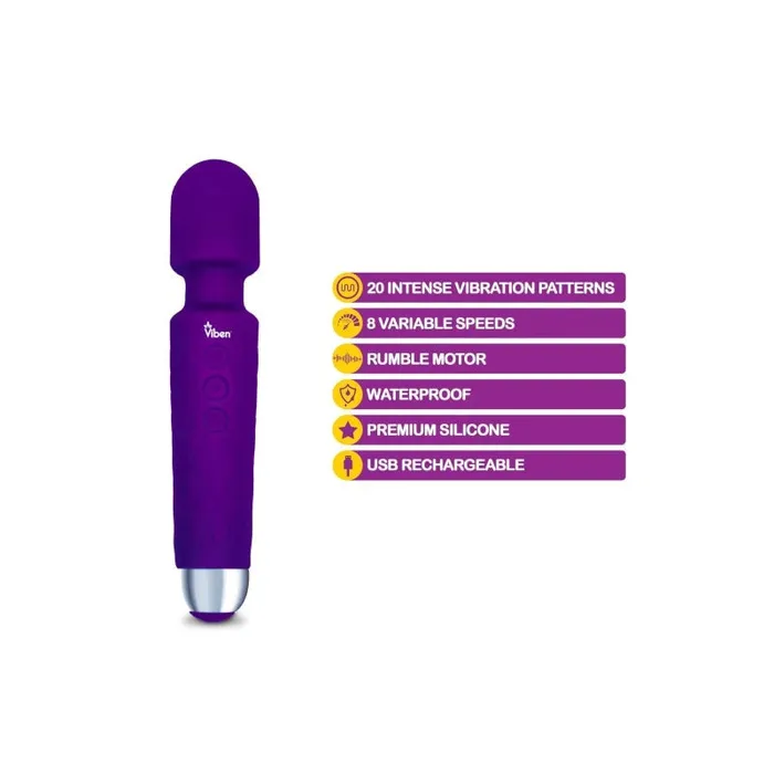Viben Vibrators | Tempest - Intense Wand Massager - Violet Viben Vibrators | Tempest - Intense Wand Massager - Violet