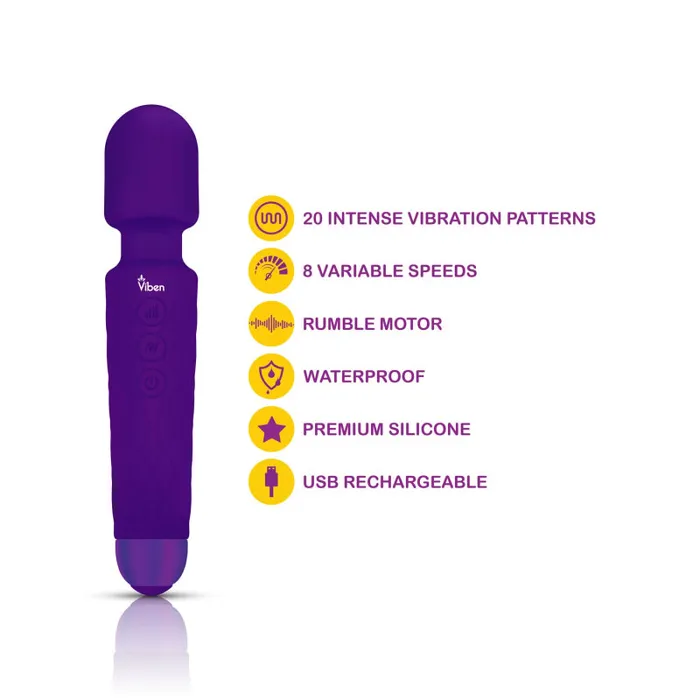 Viben Vibrators | Tempest - Intense Wand Massager - Violet Viben Vibrators | Tempest - Intense Wand Massager - Violet