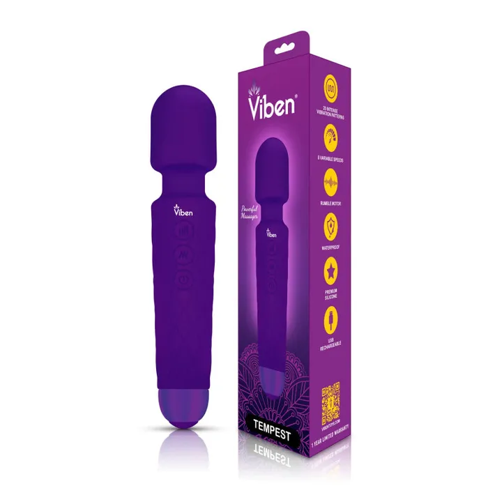 Viben Vibrators | Tempest - Intense Wand Massager - Violet Viben Vibrators | Tempest - Intense Wand Massager - Violet