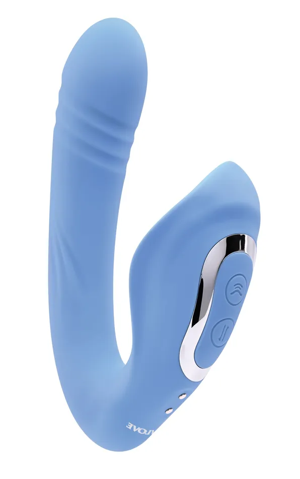 Vibrators | Evolved Novelties Tap and Thrust - Blue